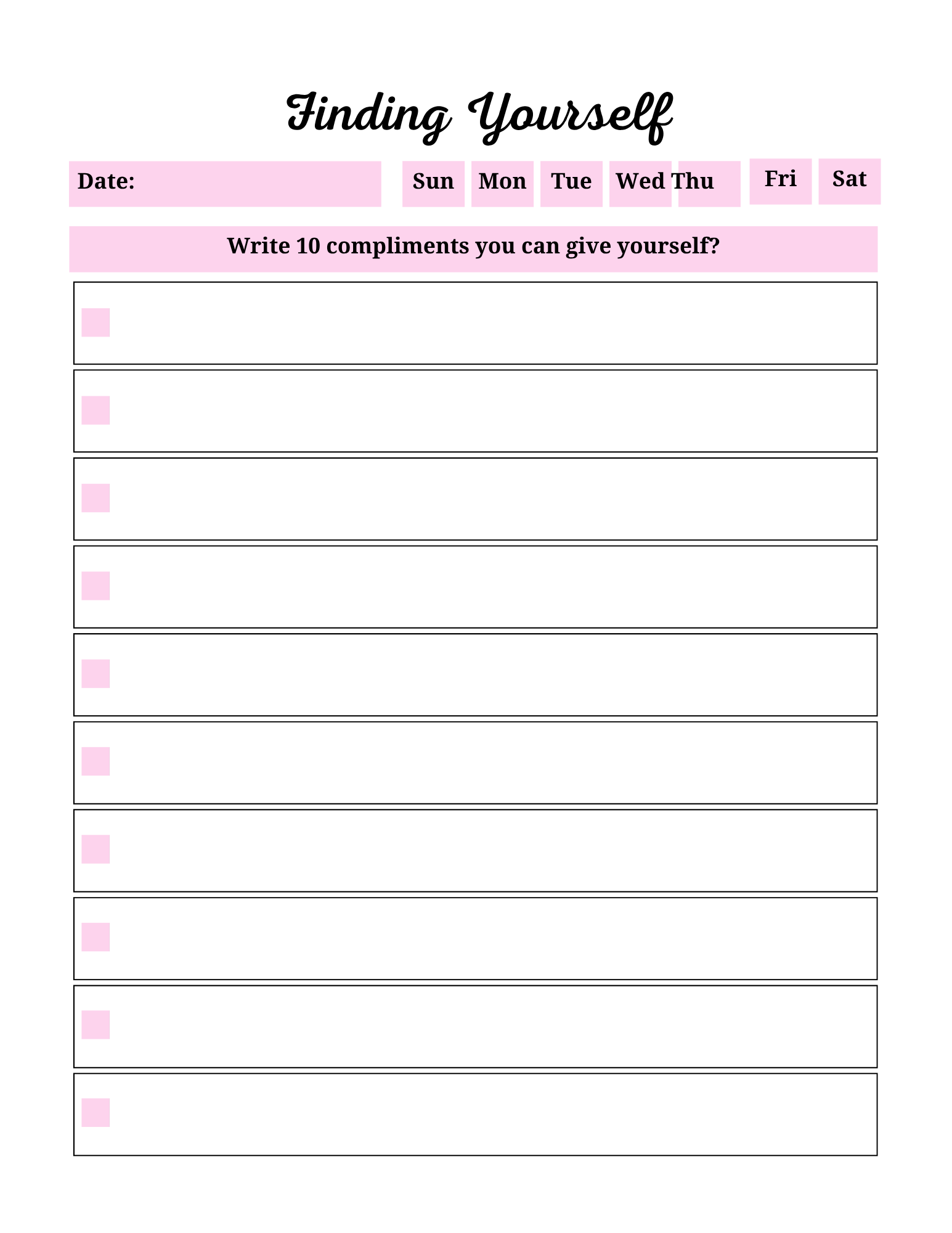 Self-Discovery Journal